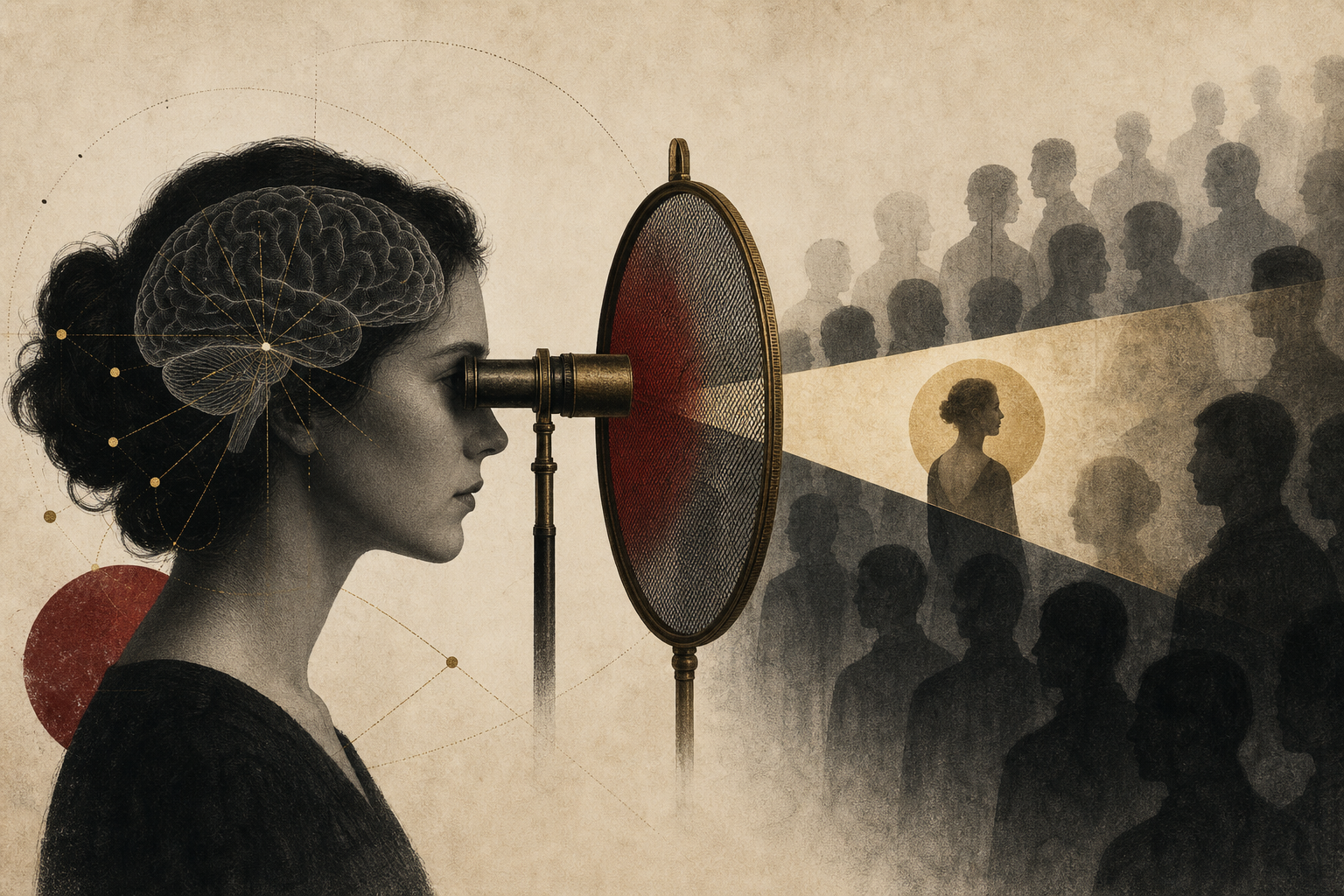 Editorial illustration accompanying Attraction Is a Filter, Not a Fate