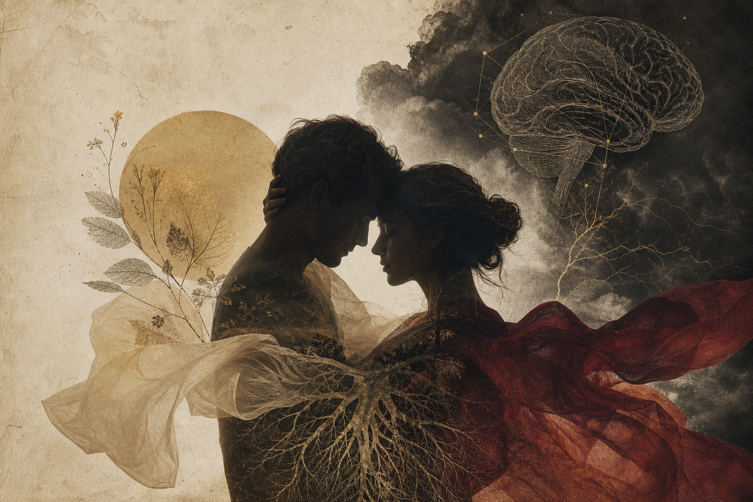 Editorial illustration accompanying Closeness Needs Both Roots and Weather