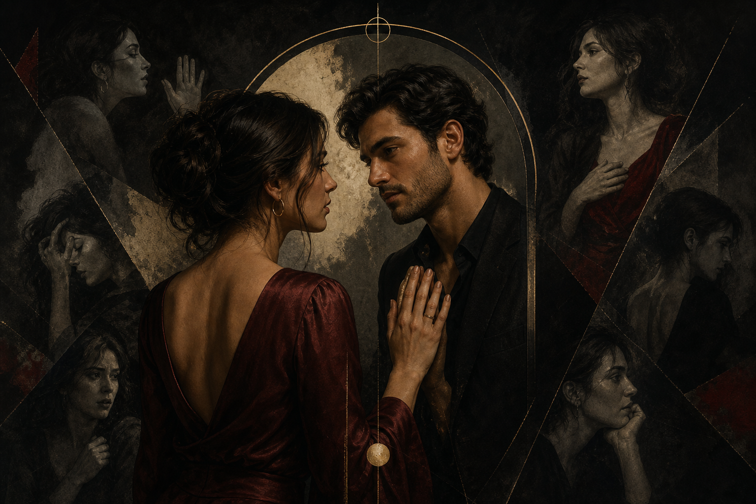 Editorial illustration accompanying The Role You Take When Love Feels Uncertain