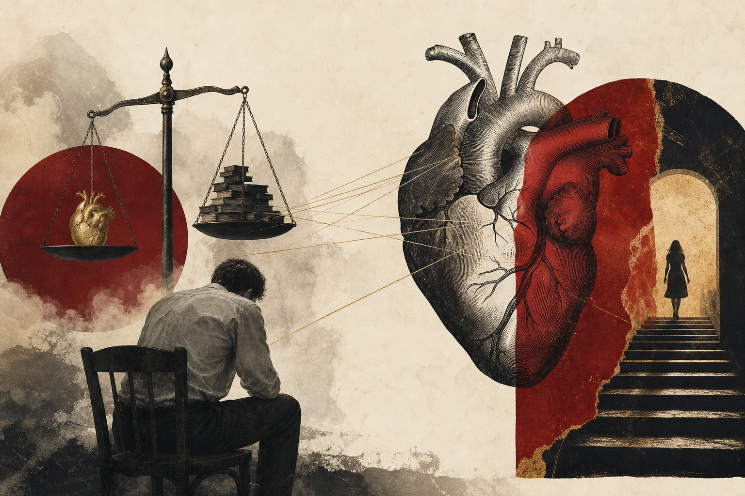 Editorial illustration accompanying Dating Without a Scoreboard