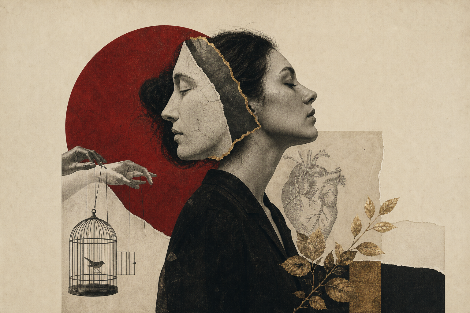 Editorial illustration accompanying Femininity Without the Script