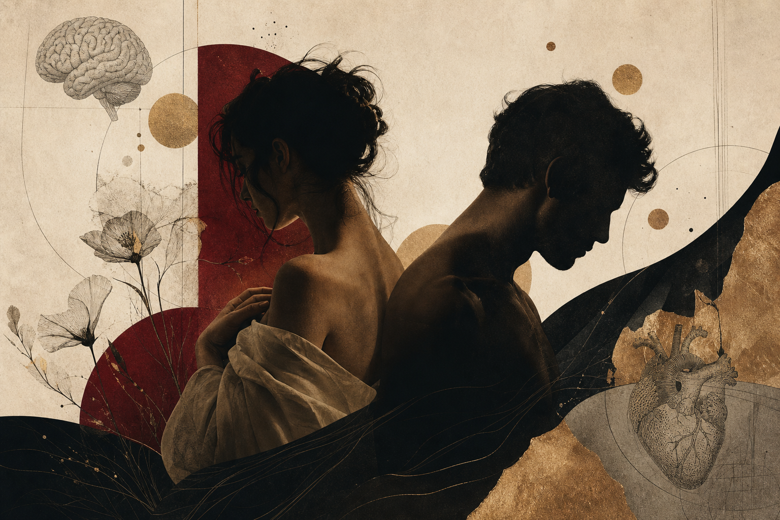 Editorial illustration accompanying When Desire Does Not Arrive Together